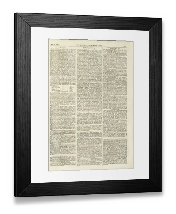 Framed Print : May 29th 1858 p535 Illustrated London News Framed Print : May 29th 1858 p535 Illustrated London News