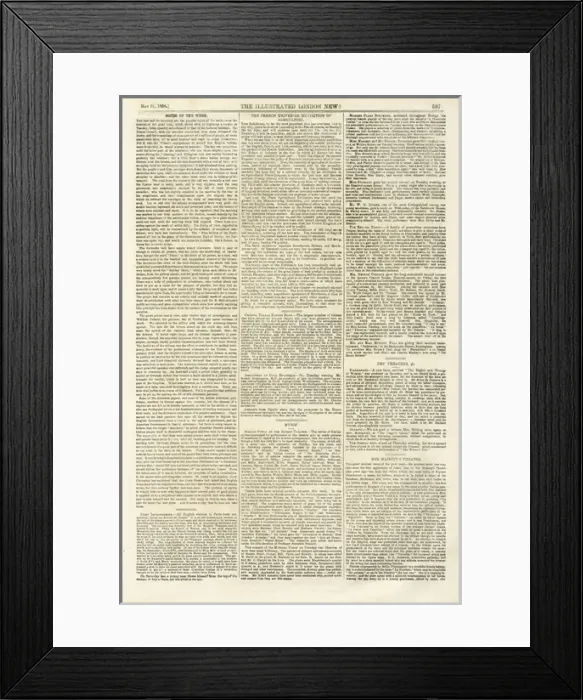 Framed Print : May 31st 1856 p587 Illustrated London News Framed Print : May 31st 1856 p587 Illustrated London News