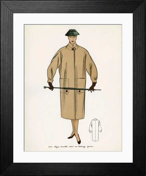 Framed Print : French Fashions - 1950s Framed Print : French Fashions - 1950s