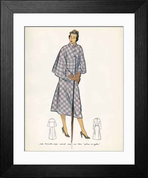 Framed Print : French Fashions - 1950s Framed Print : French Fashions - 1950s