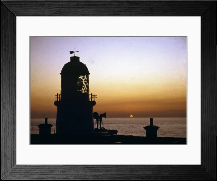 Framed Print : Silhouetted view of Pendeen Lighthouse, Cornwall Framed Print : Silhouetted view of Pendeen Lighthouse, Cornwall