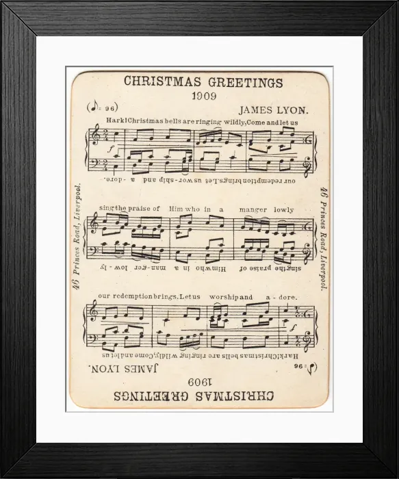 Framed Print : Christmas carol music by James Lyon Framed Print : Christmas carol music by James Lyon