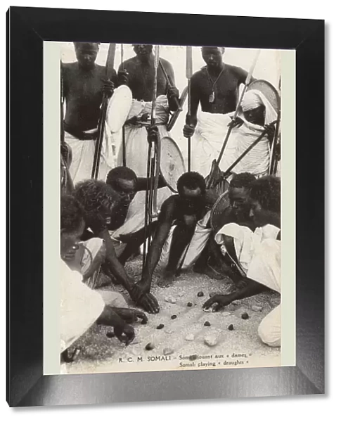Somalian - Somali warriors playing draughts