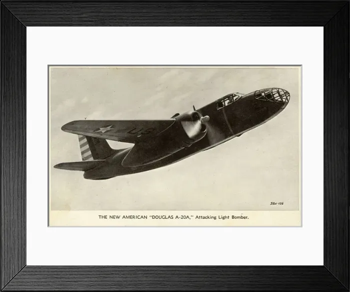 Framed Print : American Douglas A-20A Attacking light bomber Framed Print : American Douglas A-20A Attacking light bomber