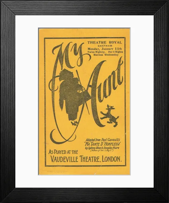 Framed Print : My Aunt adapted by Sydney Blow and Douglas Hoare Framed Print : My Aunt adapted by Sydney Blow and Douglas Hoare