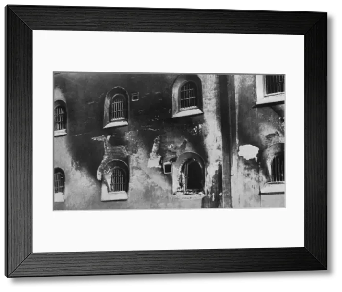 Framed Print : Police Barracks damaged, Petrograd, Russia Framed Print : Police Barracks damaged, Petrograd, Russia