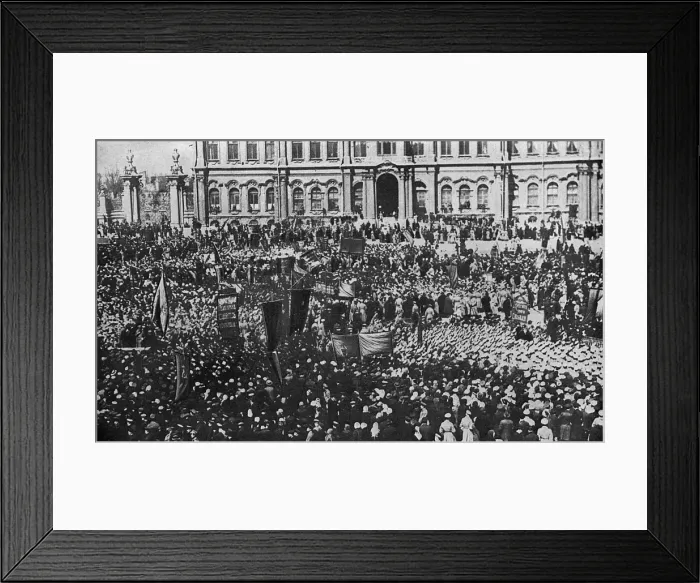 Framed Print : Large gathering during Revolution, Petrograd, Russia Framed Print : Large gathering during Revolution, Petrograd, Russia