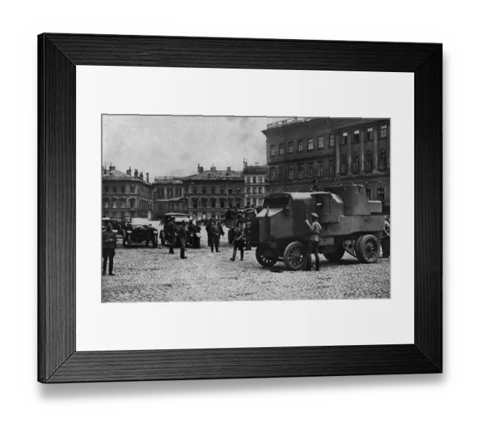 Framed Print : Armoured car used by loyal crew, Russia Framed Print : Armoured car used by loyal crew, Russia