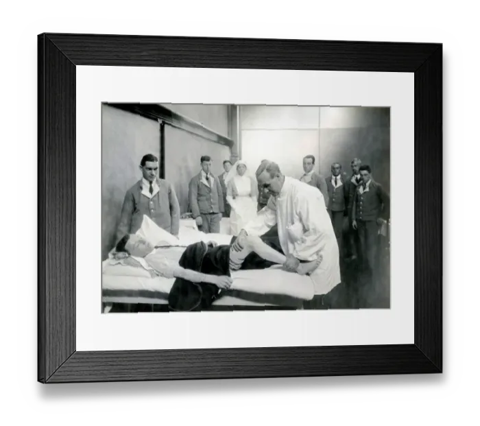 Framed Print : Masseur at work, Quex Park VAD Hospital Framed Print : Masseur at work, Quex Park VAD Hospital
