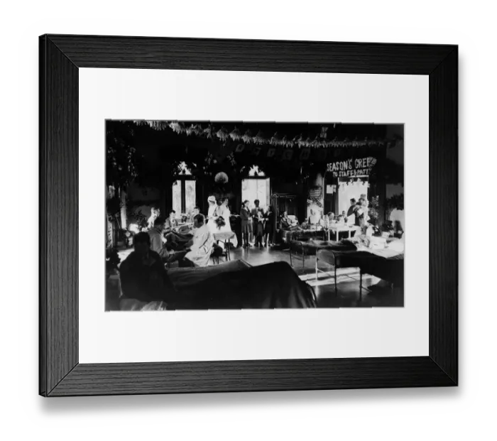 Framed Print : Christmas 1918 in A Ward at Quex Park VAD Hospital Framed Print : Christmas 1918 in A Ward at Quex Park VAD Hospital