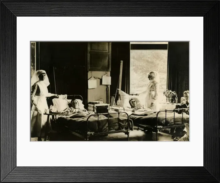 Framed Print : Patients in A Ward at Quex Park VAD Hospital Framed Print : Patients in A Ward at Quex Park VAD Hospital