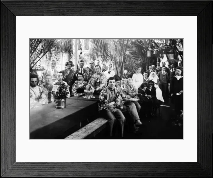 Framed Print : Christmas 1918 in Hospital Mess at Quex Framed Print : Christmas 1918 in Hospital Mess at Quex