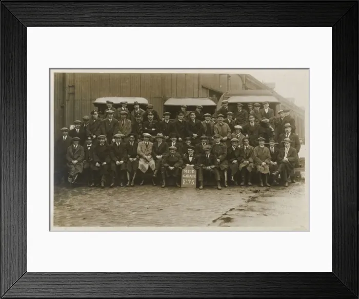 Framed Print : Group photo, men of the MED Garage E75 Framed Print : Group photo, men of the MED Garage E75