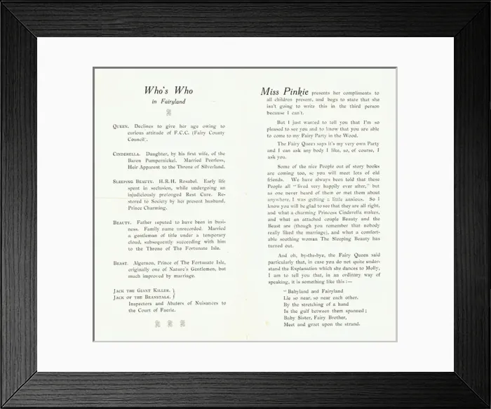 Framed Print : Pinkie and the Fairies by W Graham Robertson Framed Print : Pinkie and the Fairies by W Graham Robertson