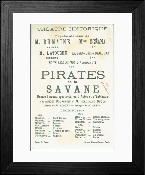 Framed Print : Les Pirates de la Savane