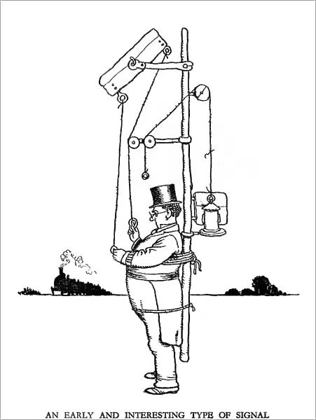 Vignette illustration, Railway Ribaldry by W Heath Robinson