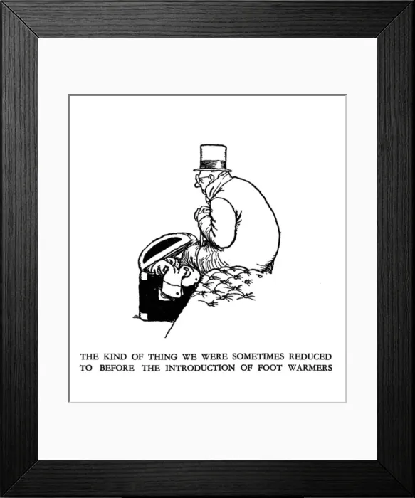 Framed Print : Vignette illustration, Railway Ribaldry by W Heath Robinson Framed Print : Vignette illustration, Railway Ribaldry by W Heath Robinson