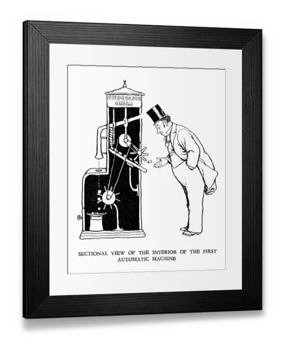 Framed Print : Vignette illustration, Railway Ribaldry by W Heath Robinson Framed Print : Vignette illustration, Railway Ribaldry by W Heath Robinson