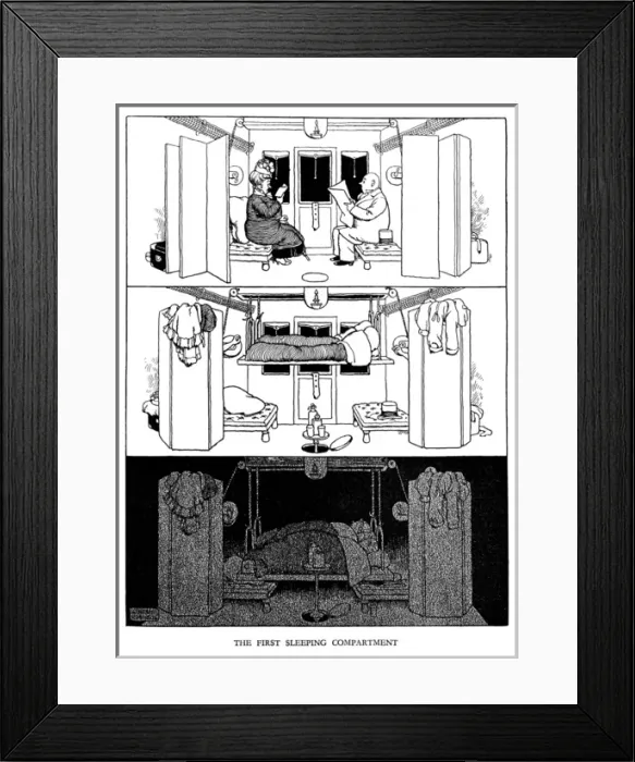 Framed Print : Illustration, Railway Ribaldry by W Heath Robinson Framed Print : Illustration, Railway Ribaldry by W Heath Robinson