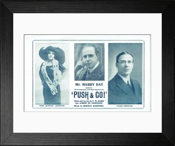Framed Print : Push and Go revue by Albert de Courbille & F W Mark Framed Print : Push and Go revue by Albert de Courbille & F W Mark
