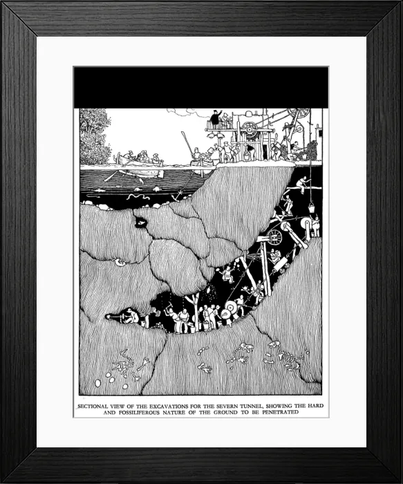 Framed Print : Illustration, Railway Ribaldry by W Heath Robinson Framed Print : Illustration, Railway Ribaldry by W Heath Robinson