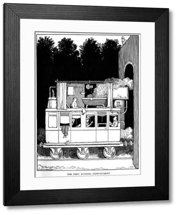 Framed Print : Illustration, Railway Ribaldry by W Heath Robinson Framed Print : Illustration, Railway Ribaldry by W Heath Robinson