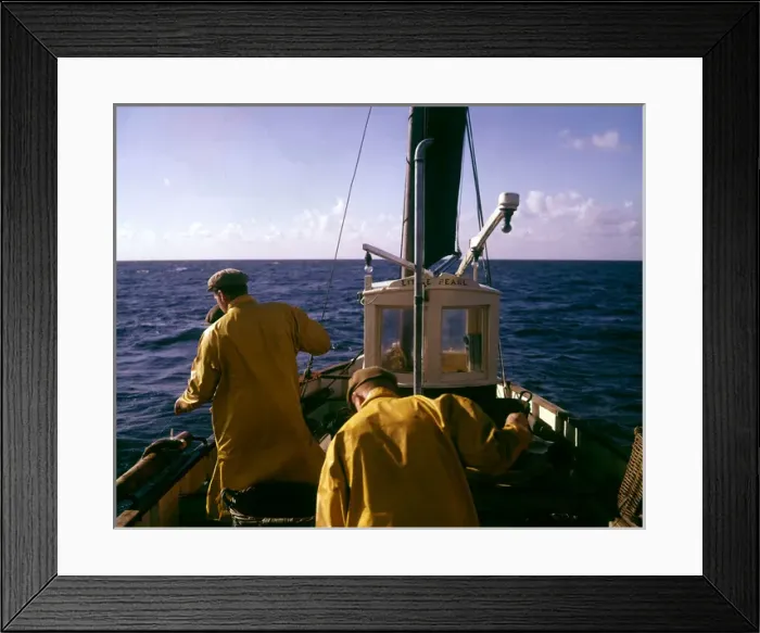 Framed Print : Cornish fishermen at sea Framed Print : Cornish fishermen at sea