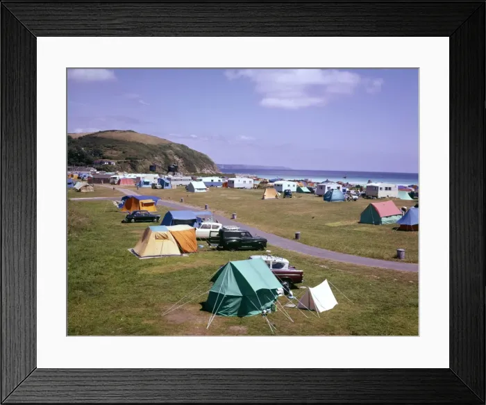 Framed Print : Caravan park, Mevagissey, Cornwall Framed Print : Caravan park, Mevagissey, Cornwall