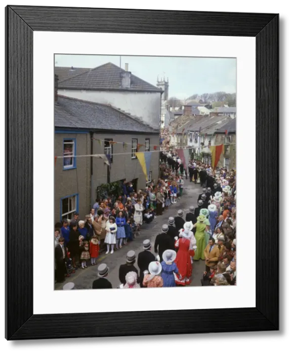 Framed Print : People taking part in Helston Floral Dance, Cornwall Framed Print : People taking part in Helston Floral Dance, Cornwall