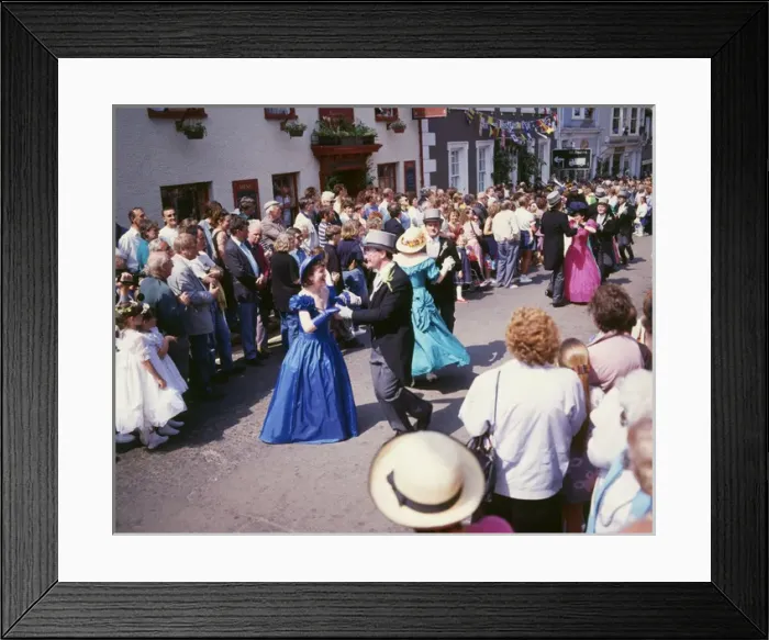 Framed Print : People taking part in Helston Floral Dance, Cornwall Framed Print : People taking part in Helston Floral Dance, Cornwall