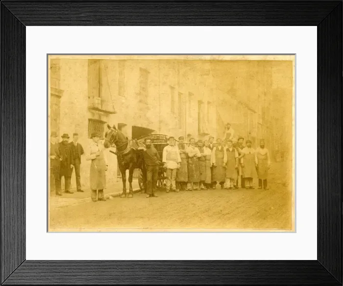 Framed Print : Workers with delivery cart, Brighton, Sussex Framed Print : Workers with delivery cart, Brighton, Sussex