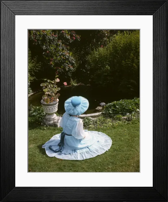 Framed Print : Woman in Helston Floral Dance costume, Cornwall Framed Print : Woman in Helston Floral Dance costume, Cornwall