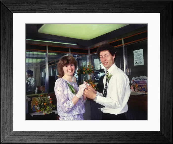 Framed Print : Couple taking part in Helston Floral Dance, Cornwall Framed Print : Couple taking part in Helston Floral Dance, Cornwall