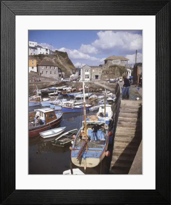 Framed Print : View of the harbour, Mevagissey, Cornwall Framed Print : View of the harbour, Mevagissey, Cornwall