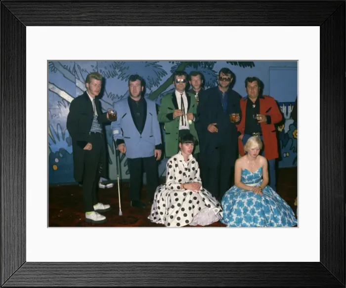 Framed Print : Group of young people at a rock and roll convention Framed Print : Group of young people at a rock and roll convention