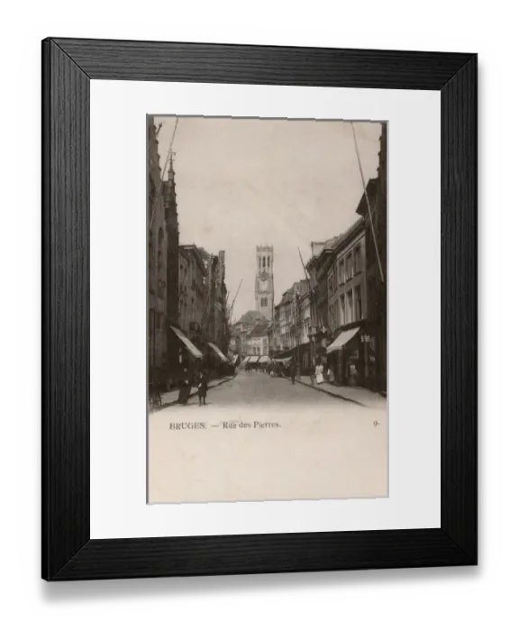 Framed Print : Rue des Pierres, Bruges, Belgium Framed Print : Rue des Pierres, Bruges, Belgium