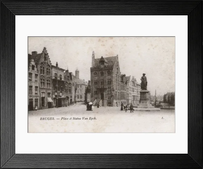 Framed Print : Jan van Eyck Square, Bruges, Belgium Framed Print : Jan van Eyck Square, Bruges, Belgium
