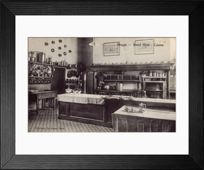 Framed Print : Kitchen, Grand Hotel, 41 Rue St Jacques, Bruges, Belgium Framed Print : Kitchen, Grand Hotel, 41 Rue St Jacques, Bruges, Belgium