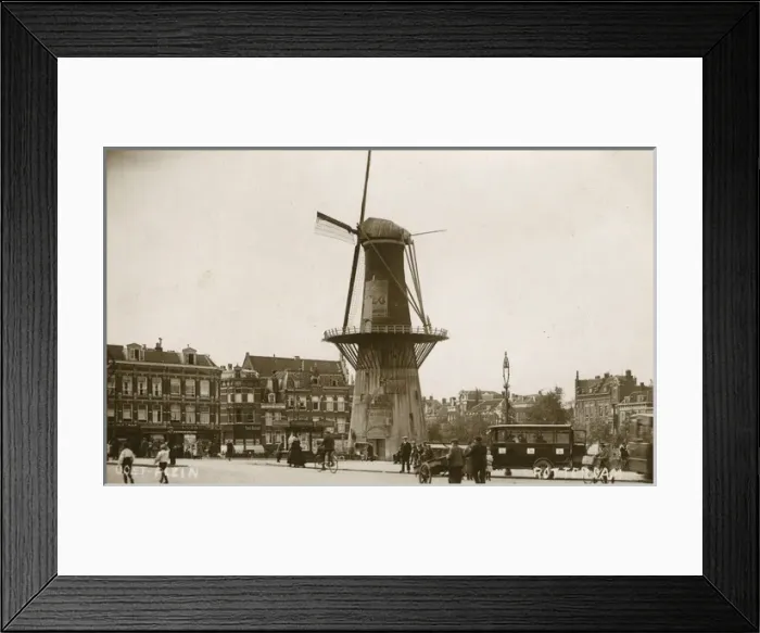 Framed Print : Windmill with platform, Rotterdam, Netherlands Framed Print : Windmill with platform, Rotterdam, Netherlands