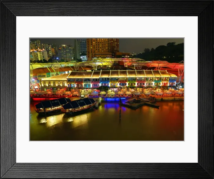 Framed Print : Clarke Quay in Singapore Framed Print : Clarke Quay in Singapore