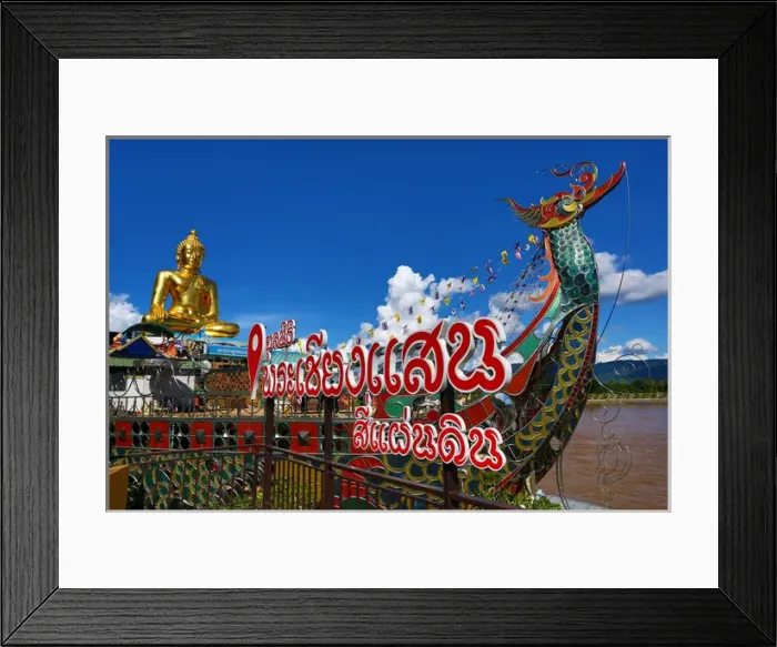 Framed Print : Gold Buddha statue, Golden Triangle, Thailand Framed Print : Gold Buddha statue, Golden Triangle, Thailand