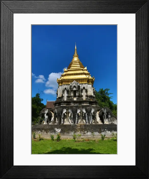 Framed Print : Wat Chiang Man Temple in Chiang Mai, Thailand