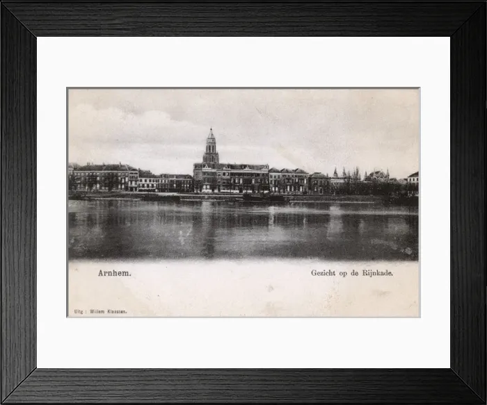 Framed Print : View of the Rhine Quay, Arnhem, Gelderland, Netherlands Framed Print : View of the Rhine Quay, Arnhem, Gelderland, Netherlands