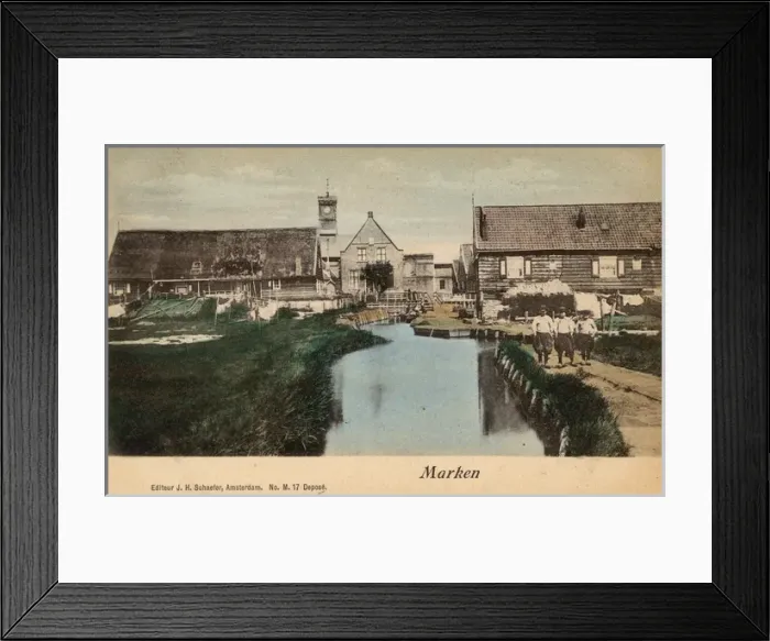 Framed Print : Waterside scene at Marken, North Holland, Netherlands Framed Print : Waterside scene at Marken, North Holland, Netherlands