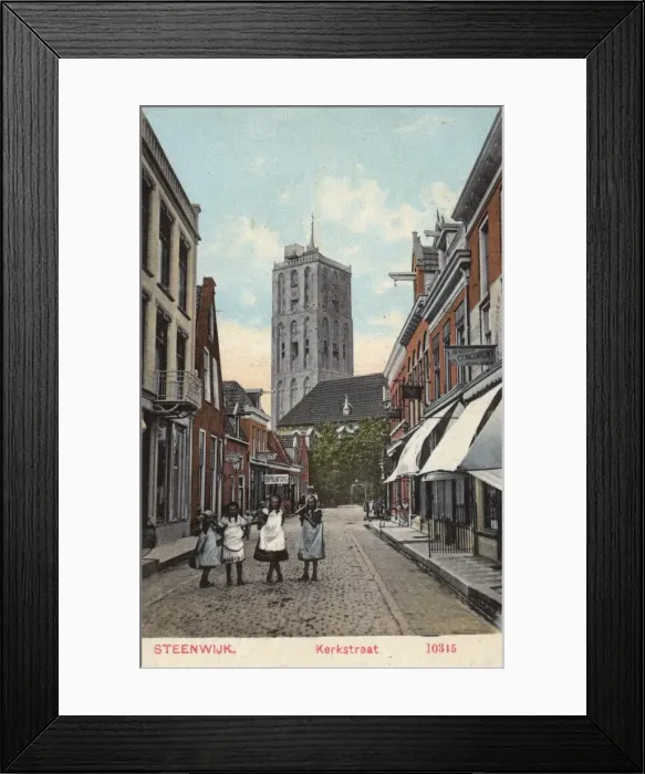 Framed Print : View of Kerkstraat, Steenwijk, Netherlands Framed Print : View of Kerkstraat, Steenwijk, Netherlands