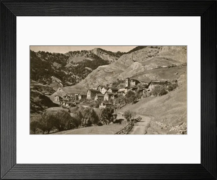 Framed Print : Village of Pal and Botella hill, Valleys of Andorra Framed Print : Village of Pal and Botella hill, Valleys of Andorra