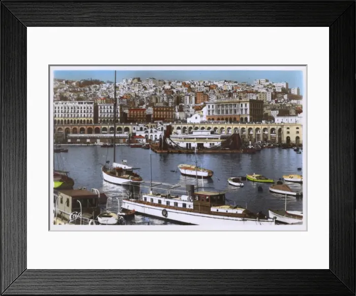 Framed Print : View of the harbour, Algiers, Algeria Framed Print : View of the harbour, Algiers, Algeria