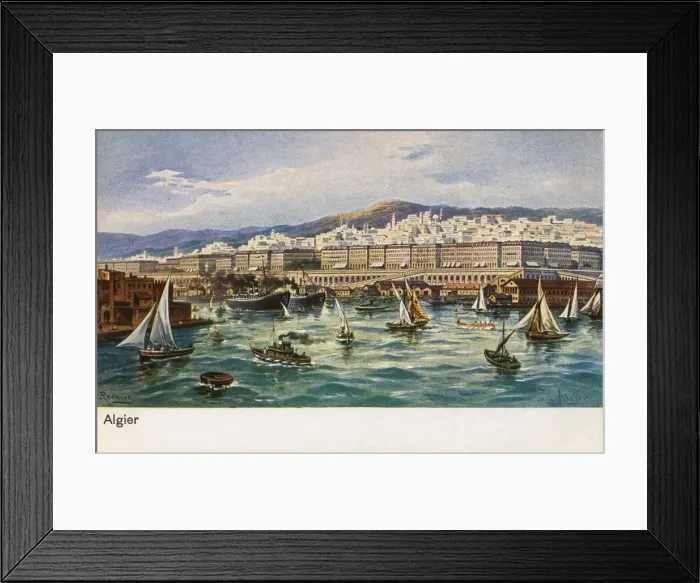 Framed Print : View of the harbour, Algiers, Algeria Framed Print : View of the harbour, Algiers, Algeria
