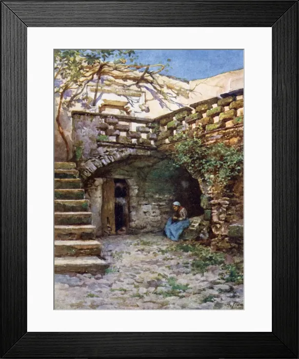 Framed Print : Yard at Monte San Giuliano, Sicily, Italy Framed Print : Yard at Monte San Giuliano, Sicily, Italy