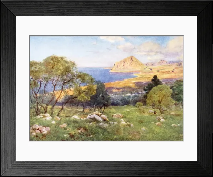 Framed Print : Monte Cofano from Portarella, Trapani, Sicily, Italy Framed Print : Monte Cofano from Portarella, Trapani, Sicily, Italy